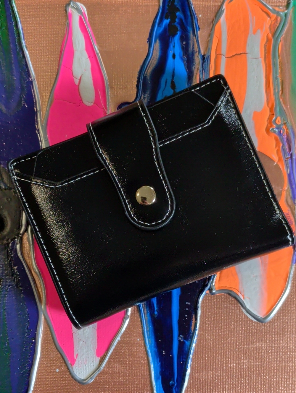 Classic Black Patent Women's Wallet - Sleek Everyday Carry